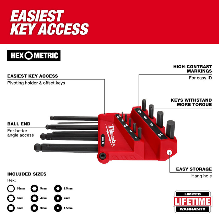 Milwaukee 22 Key Ball End L-Key Set SAE/Metric 48-22-2187 - Acme Tools Milwaukee 22 Key Ball End L-Key Set SAE/Metric 48-22-2187 - Acme Tools