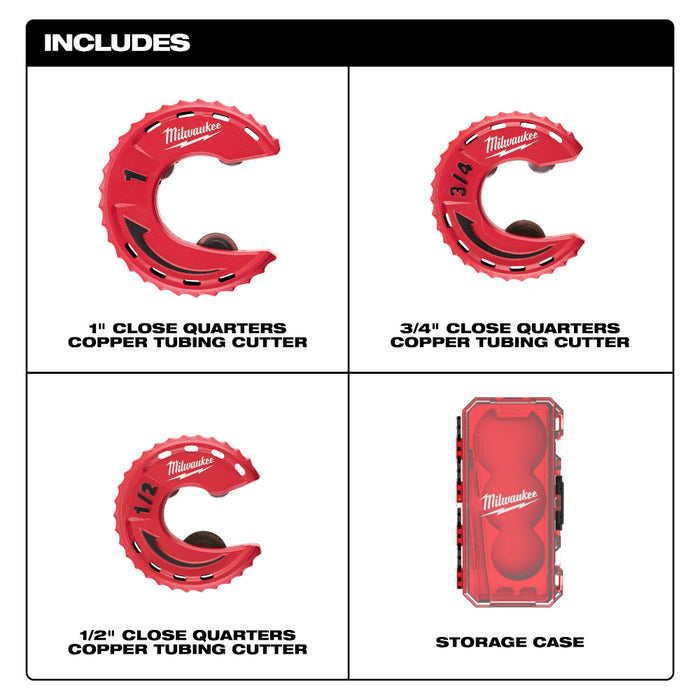 Milwaukee 48-22-4267 Close Quarters Tubing Cutter Set - 3 PC