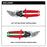 Milwaukee 48-22-4553 Offset Aviation Snip Set w/ Color Coded Handles - 2 PC
