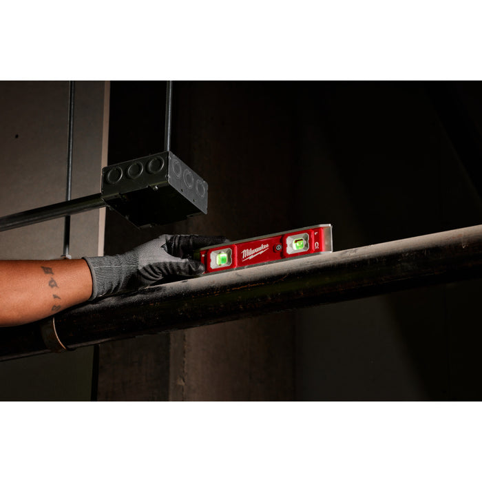 Milwaukee 48-22-5105 9" Durable High Contrast Torpedo Level w/ Lighted Vials