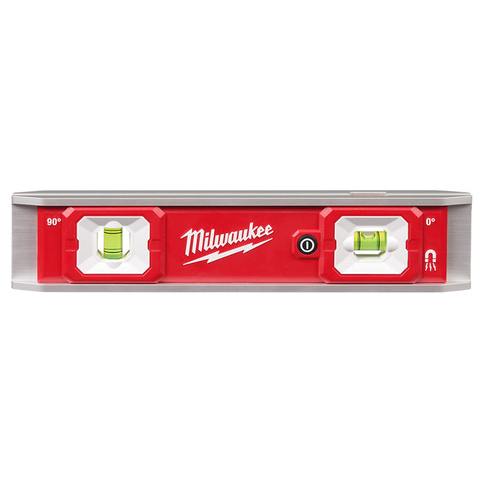 Milwaukee 48-22-5105 9" Durable High Contrast Torpedo Level w/ Lighted Vials