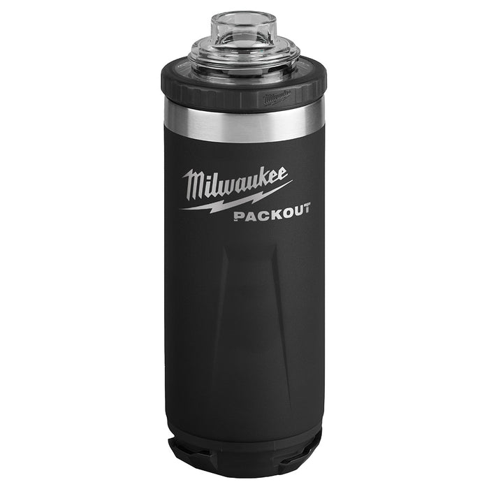 Milwaukee 48-22-8382B PACKOUT 18oz Black Insulated Bottle with Chug Lid