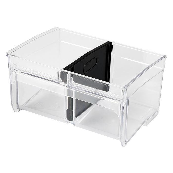 Milwaukee 48-22-8434 Large Bin for PACKOUT Clear and Durable Tilt Bin Organizer