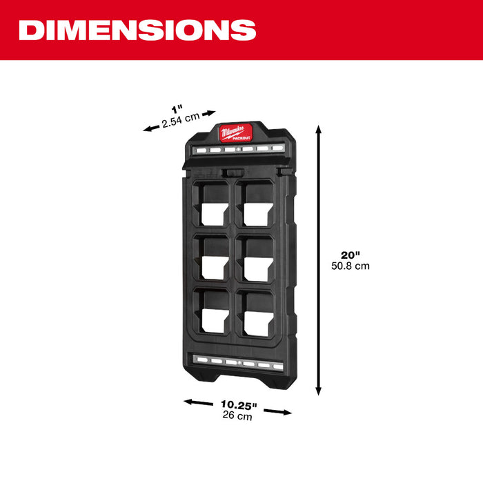 Milwaukee 48-22-8496-M12 PACKOUT Compact Wall Plate w/ M12 Battery Rack