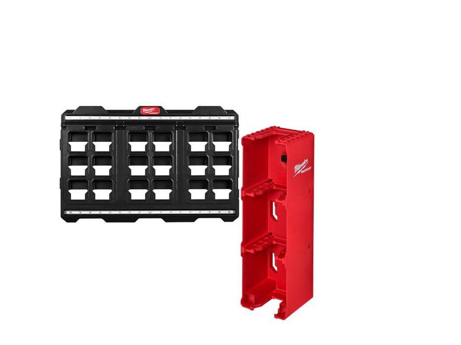 Milwaukee 48-22-8496-M18 PACKOUT Large Wall Plate w/ M18 Battery Rack
