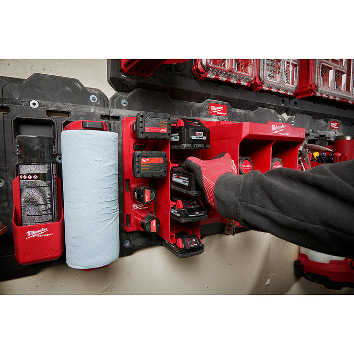 Milwaukee 48-22-8496-M18 PACKOUT Large Wall Plate w/ M18 Battery Rack