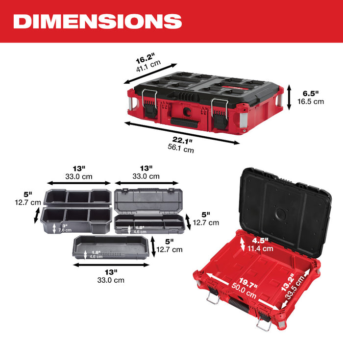 Milwaukee 48-22-8420 PACKOUT Rolling Drawer Tool Box w/ Boxes