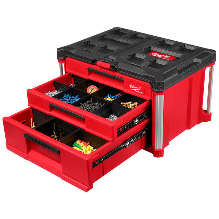 Milwaukee 48-22-8420 PACKOUT Rolling Drawer Tool Box with 2 Drawer Boxes