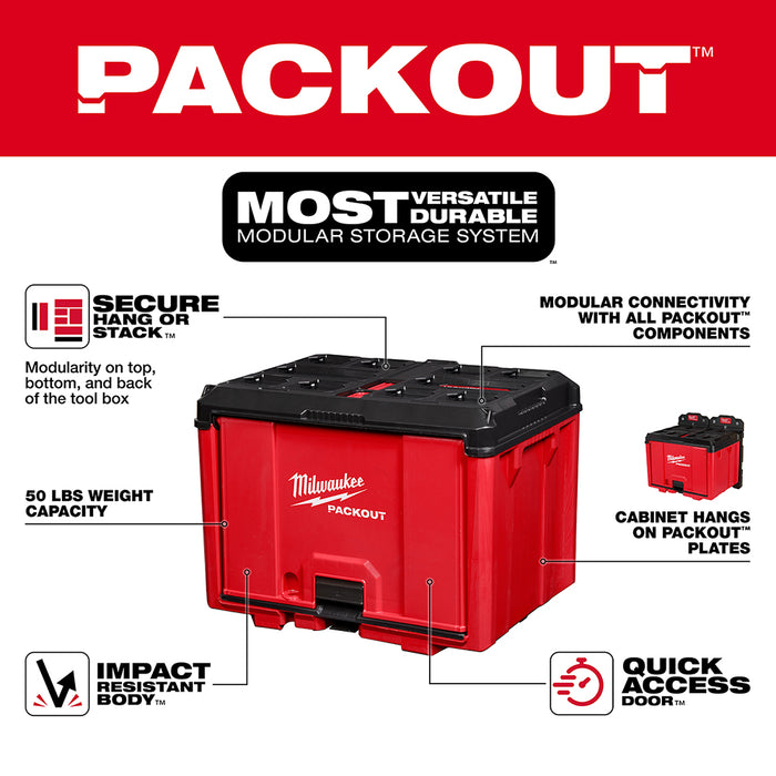 Milwaukee 48-22-8420 PACKOUT Rolling Drawer Tool Box w/ Drawer Box and Cabinet