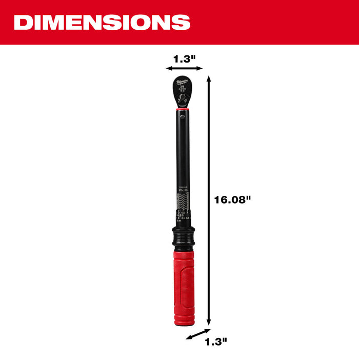 Milwaukee 48-22-9202 3/8" Drive Click Torque Wrench (20-100 ft-lbs)