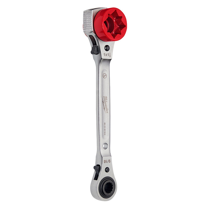 Milwaukee 48-22-9216M Lineman's 5-in-1 Ratcheting Wrench w/ Milled Strike Face