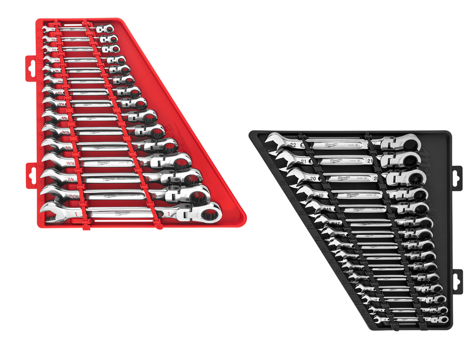 Milwaukee 48-22-9413-9513 15-PC SAE Combo Wrench - Flex Head and MET Set