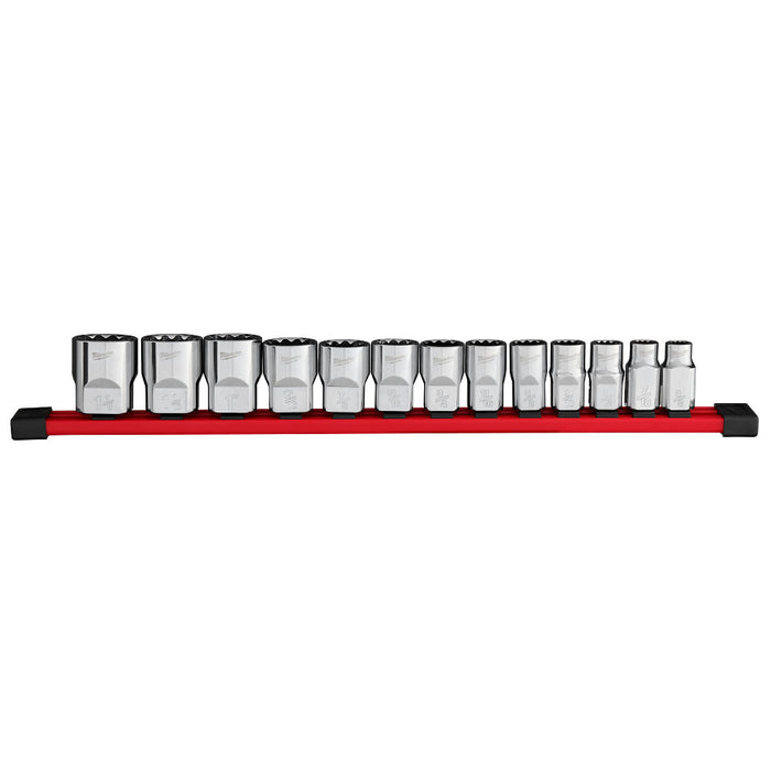 Milwaukee 48-22-9422 1/2" Drive 12-Point SAE Socket Set - 13 PC