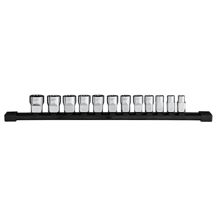 Milwaukee 48-22-9520 3/8" Drive 12-Point Metric Socket Set - 12 PC