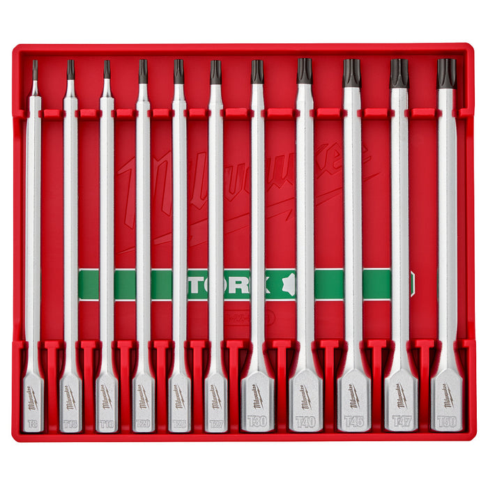 Milwaukee 48-22-9534 1/4" - 3/8" Drive Long TORX Bit Socket Set - 11 PC
