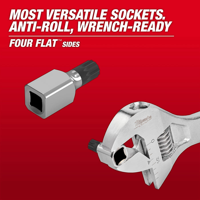 Milwaukee 48-22-9536 3/8" Drive Triple Square Bit Socket Set - 12 PC
