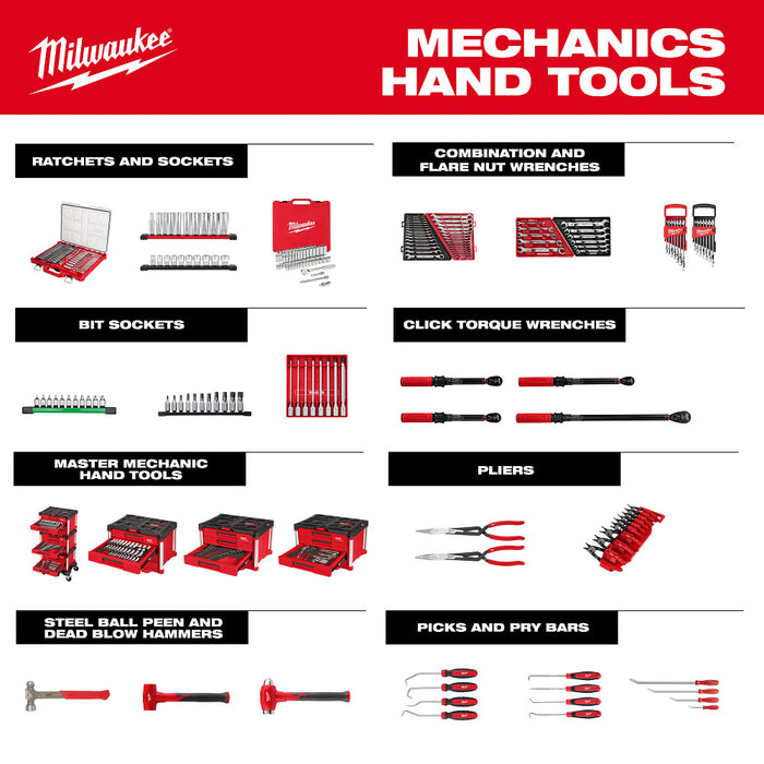 Milwaukee 48-22-9547 3/8" Drive Long Hex Bit Socket Set - Metric - 7 PC