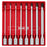 Milwaukee 48-22-9549 3/8" Drive Long Ball End Hex Bit Socket Set - SAE - 8 PC