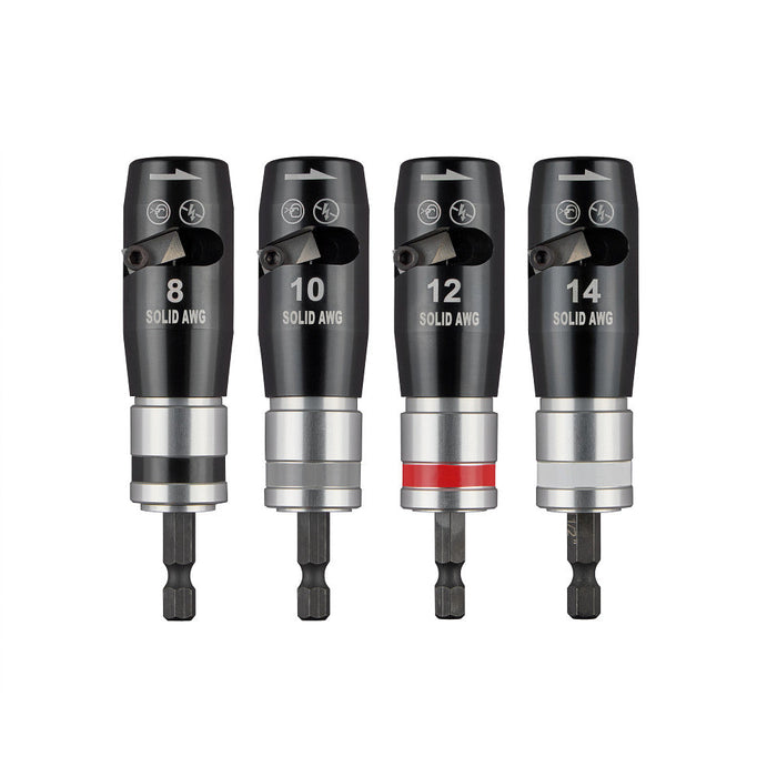 Milwaukee 48-32-6406 Solid Color-Coded 8/10/12/14 Wire Stripper Set  - 4 PC