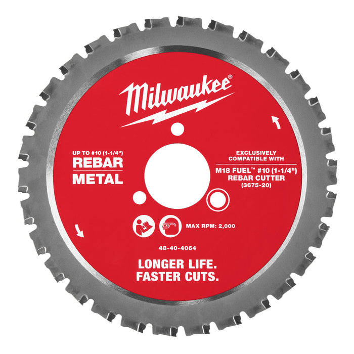 Milwaukee 48-40-4064 #10 1-1/4" Rebar Cutting Blade