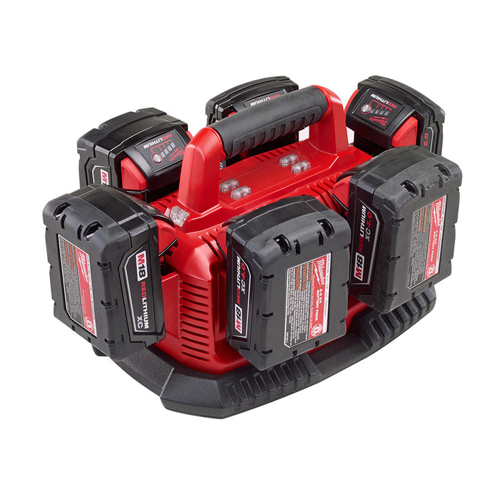 Milwaukee 48-59-1806BT5 M18 Six Pack Charger w/ XC5.0 Extended Battery - 2 PK