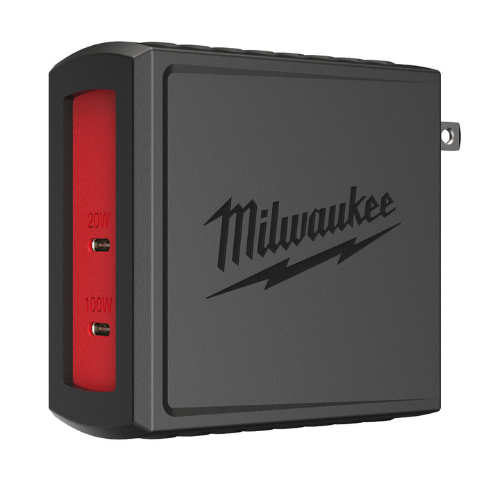 Milwaukee 48-59-2847 120W USB-C 2-Port Wall Adapter