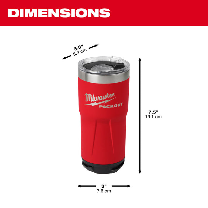 Milwaukee MWE-48-82-8392R PACKOUT 20oz Tumbler - Red
