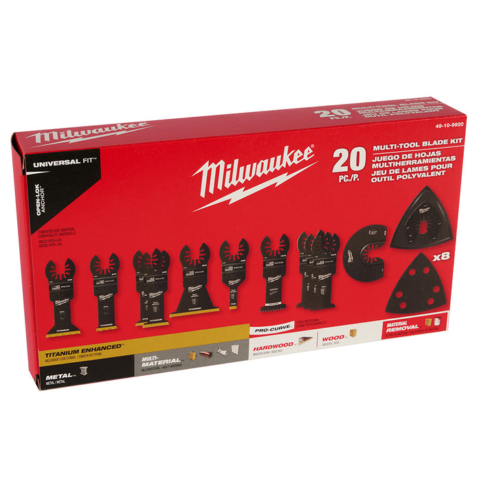 Milwaukee 49-10-9920 Universal Oscillating Multi-Tool Blade Variety Pack - 20 PC