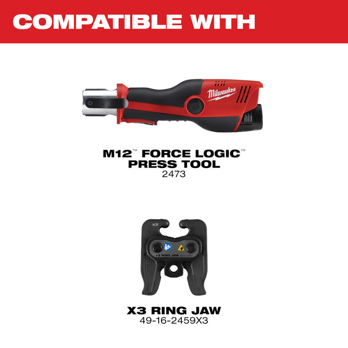 Milwaukee MWE-49-16-2461MX - 1/4" - 7/8" ACR Pivoting Press Ring Kit for M12