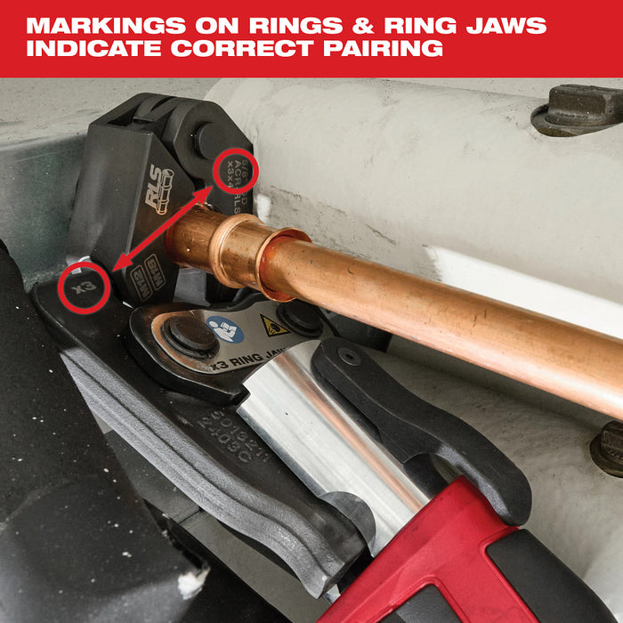 Milwaukee 49-16-2461RX 1/4"–7/8" RLS Pivoting Press Ring Kit for M12 Press Tool