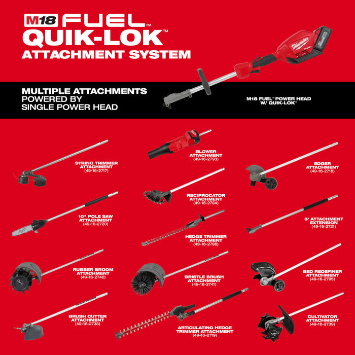 Milwaukee 49-16-2739R M18 FUEL QUIK-LOK Cultivator Attachment - Recon