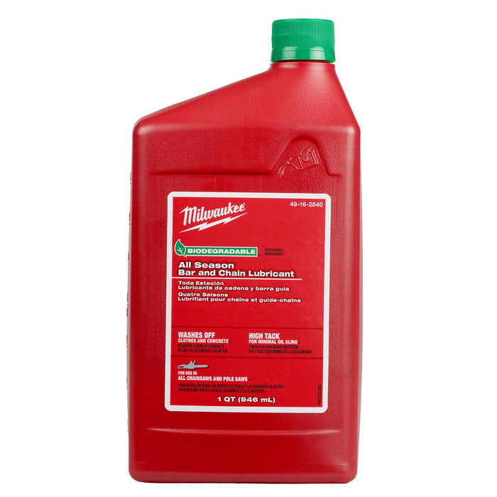 Milwaukee 49-16-2840 1 Quart Biodegradable All Season Bar and Chain Lubricant