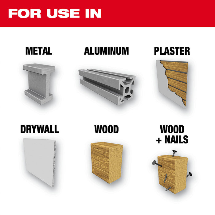 Milwaukee 49-22-4702 QUIK LOK HOLE DOZER Bi-Metal Kit w/ Organizer - 12 PC