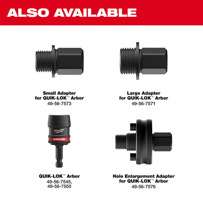 Milwaukee 49-56-7571 Large Thread Adapters for QUIK-LOK Arbor Systems - 5PK
