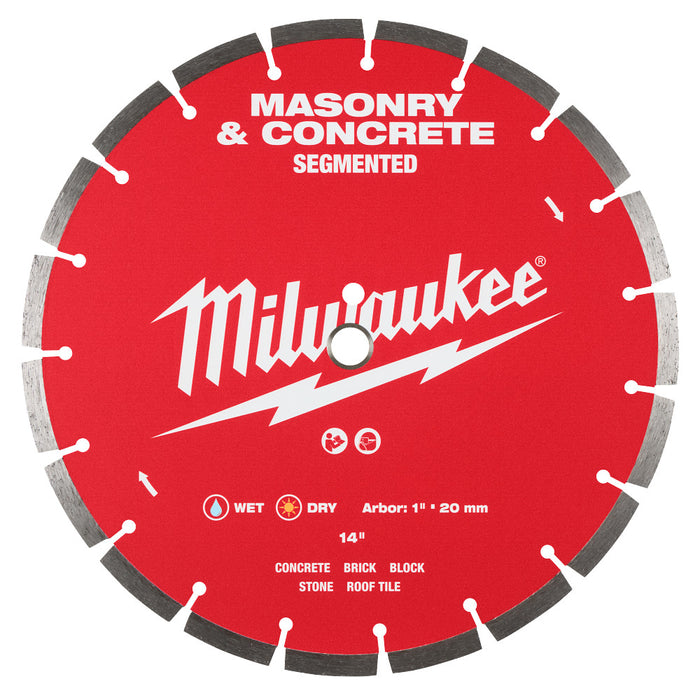 Milwaukee 49-93-9314 14" Segmented Masonry/Concrete Diamond Blade
