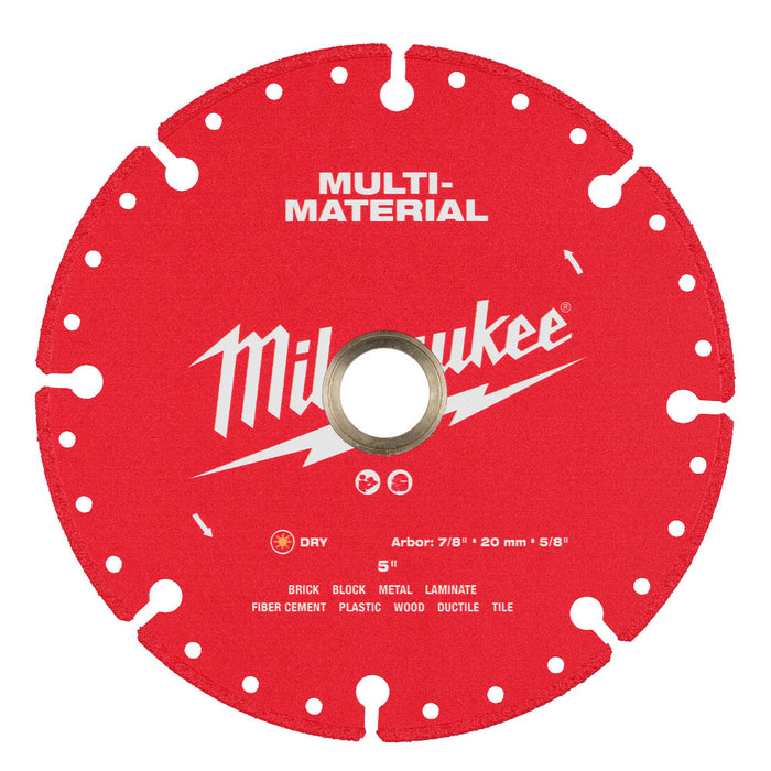 Milwaukee 49-93-9605 5" Multi-Material Diamond Blade w/ Vented Segment