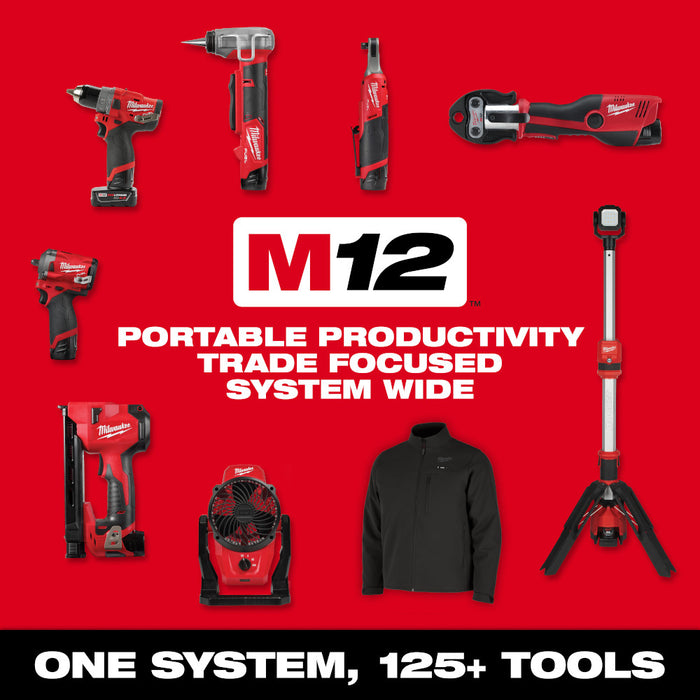 Milwaukee M102G-212X M12 12V Heated AXIS Jacket Kit - Gray XXL Comfortable Fit