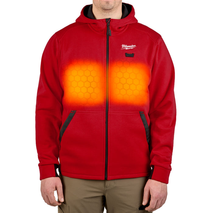 Milwaukee M200R-20XL M12 12V Heated Hoodie - Red XL Comfortable Fit