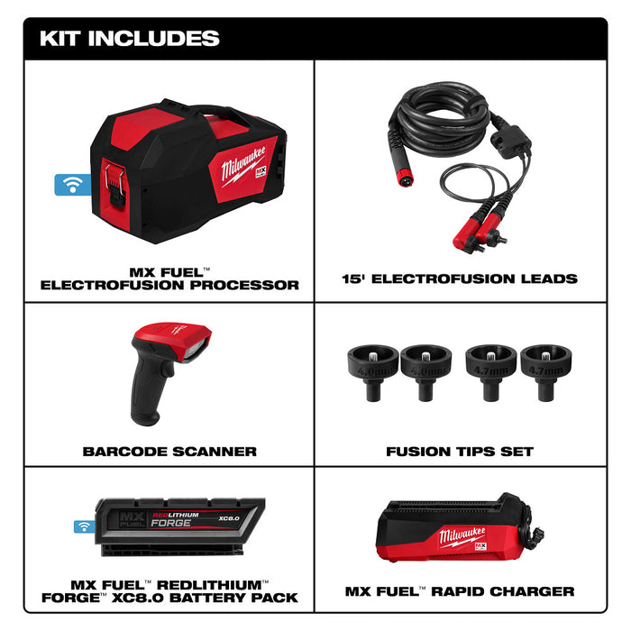 Milwaukee MXF545-XC MX FUEL Electrofusion Processor High Performance Tool Kit