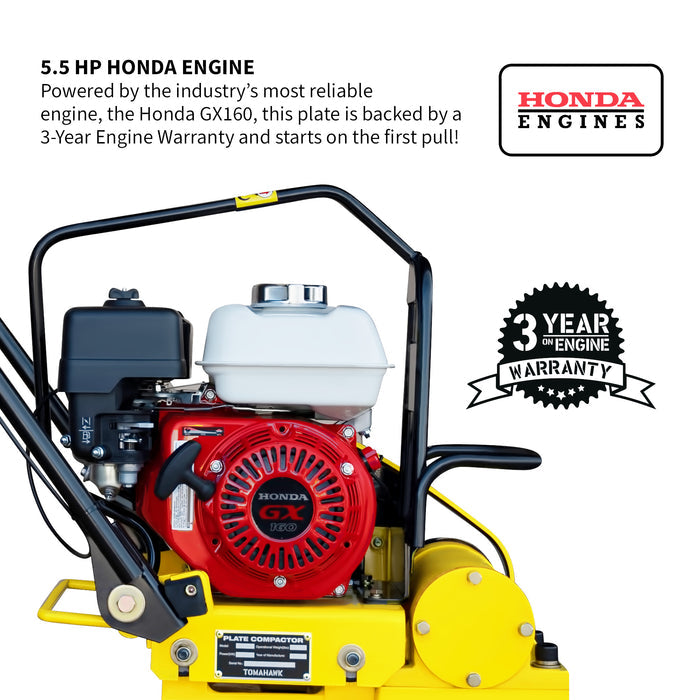 Tomahawk Power TPR76H 5.5 HP Honda 17x12" Paver Roller Compactor