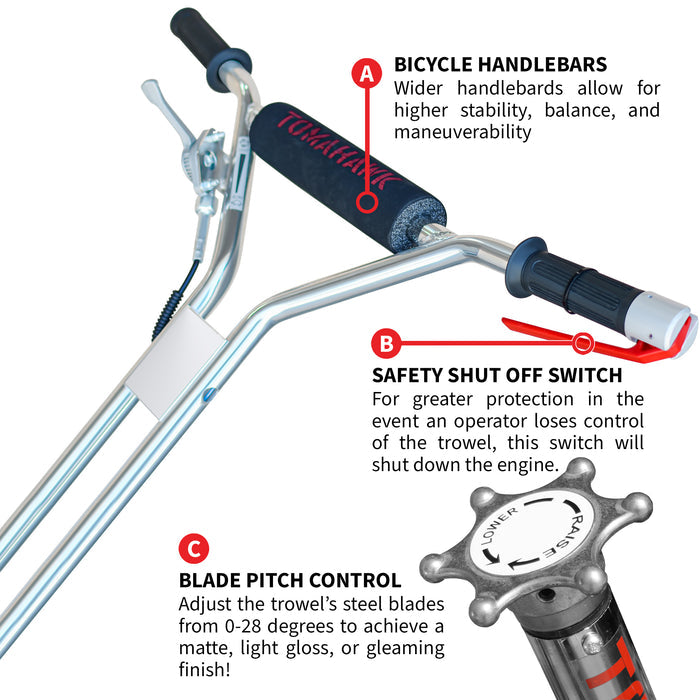 Tomahawk Power TPT24H 24" Power Trowel Edger w/ 5.5 HP Honda Engine