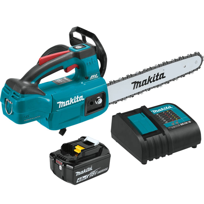 Makita XCU10SM1 18V LXT 12" Li-Ion Brushless Top Handle Chain Saw Kit