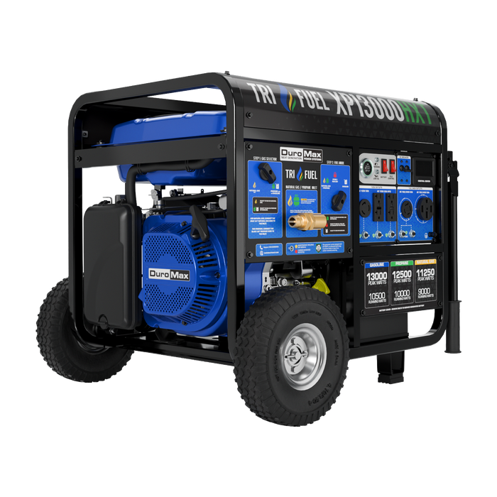 DuroMax XP13000HXT 13,000 Watt Electric Start Tri-Fuel Portable Generator w/ CO Alert