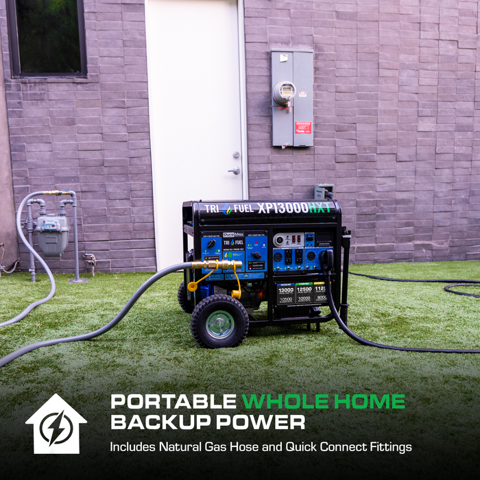 DuroMax XP13000HXT 13,000 Watt Electric Start Tri-Fuel Portable Generator w/ CO Alert