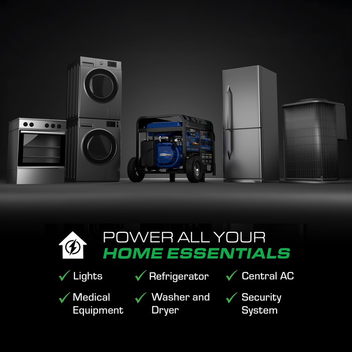 DuroMax XP13000HXT 13,000 Watt Electric Start Tri-Fuel Portable Generator w/ CO Alert