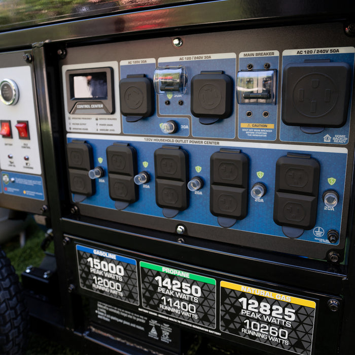 DuroMax XP15000HXT 15,000 Watt Electric Start Tri Fuel Portable Generator