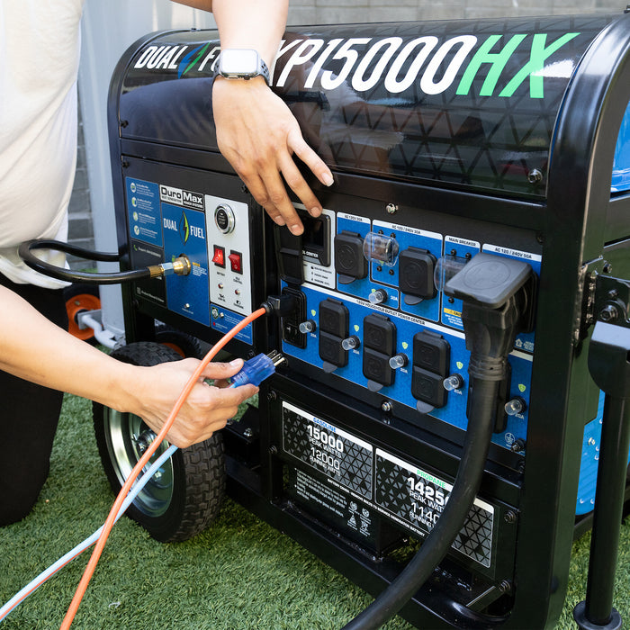 DuroMax XP15000HX 15,000 Watt Electric Start Dual Fuel Portable Generator