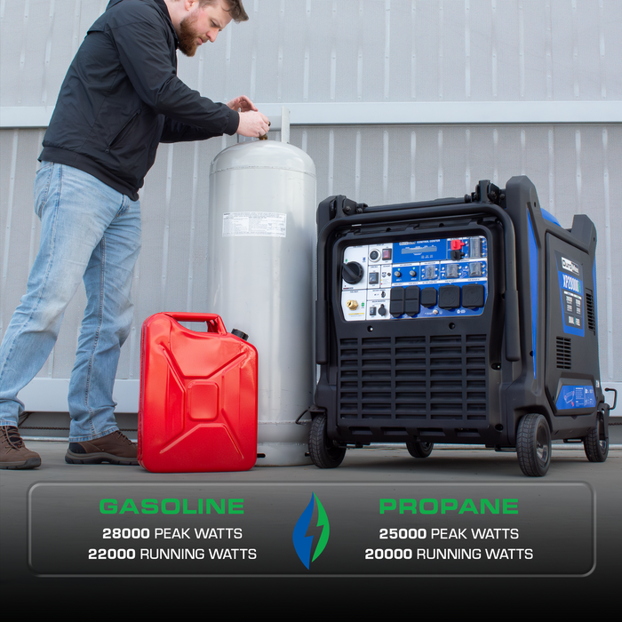 DuroMax XP28000iHT 28,000 Watt Tri Fuel Portable Inverter Generator w/ CO Alert