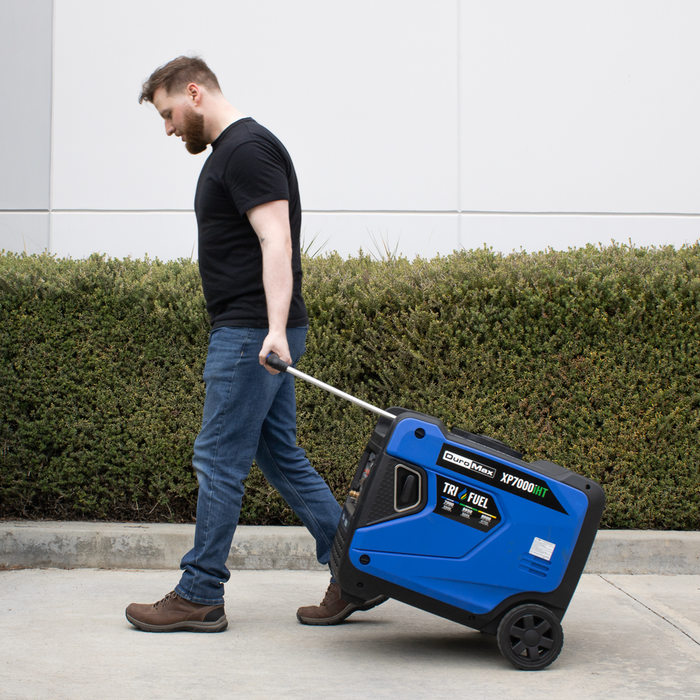 DuroMax XP7000iHT 7,000 Watt Portable Tri Fuel Inverter Generator - Quiet, Low THD