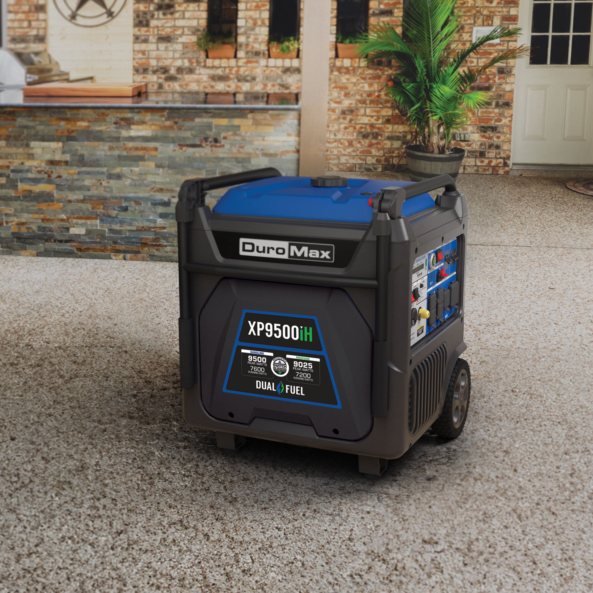 DuroMax XP9500iH 9,500 Watt Portable Dual Fuel Inverter Generator ...